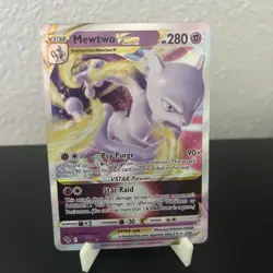2022 Pokemon Mewtwo VSTAR #031/078 Pokemon GO Ultra Rare Holo LP - Image 1