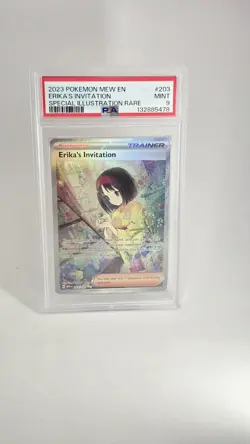 2023 Pokemon Mew en Erika's Invitation Special Illustration PSA 9 - Image 1