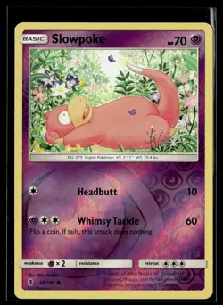 Pokemon TCG SM - Guardians Rising #48/145 Slowpoke Reverse Holo - Image 1