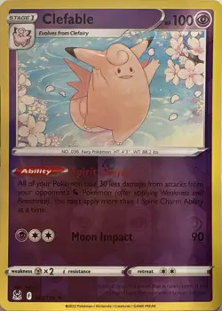 Clefable Reverse Holo Rare Lost Origin 063/196 Pokemon Near Mint - Image 1