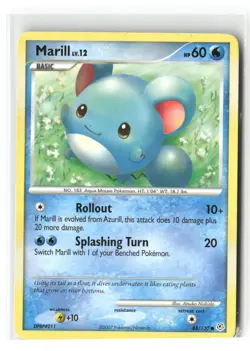 Marill Common Diamond & Pearl 88/130 Pokemon Moderately Played - Image 1