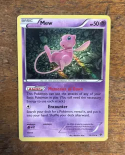 Pokemon Mew TCG Holo Rare Card 29/124 XY Fates Collide - Image 1