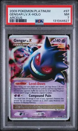 POKEMON 2009 GENGAR LV. X PLATINUM ARCEUS PSA 7 - Image 1