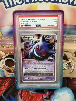 POKEMON 2009 GENGAR LV. X PLATINUM ARCEUS PSA 7 - Image 3