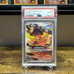 Pokemon Magby 186/182 Paradox Rift 2023 Illustration Rare PSA 10 - Image 1