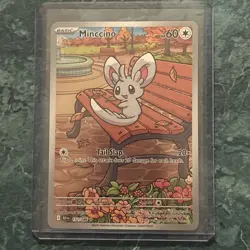 Pokemon TCG Black Bolt Minccino 152/086 IR Illustration Rare NM - Image 1