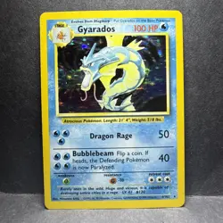 Gyarados Pokemon TCG 6/102 Base Set (Shadowed) Unlimited Holo Mint - Image 1