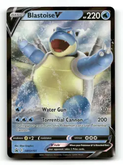 Blastoise V SWSH101 Holo Promo Sword & Shield Promo Pokemon NM - Image 1