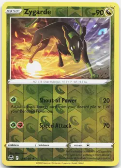 Zygarde 134/195 Rare Silver Tempest Pokemon Reverse Holo Near Mint - Image 1