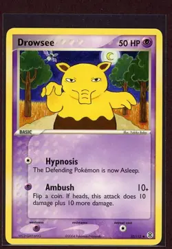 Drowzee Non-Holo 2004 Pokemon Card 32/112 Fire Red Leaf Green Set NM - Image 1