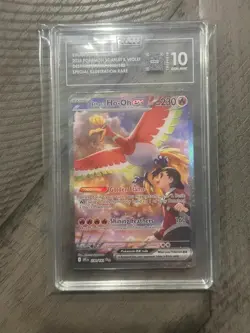 Pokemon TCG Ethan's Ho-Oh EX Destined Rivals SIR #230/182 TAG Gem Mint 10 - Image 1