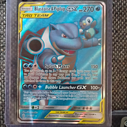 Blastoise & Piplup GX 214/236 Cosmic Eclipse Full Art TAG TEAM Holo UR 270 - Image 1