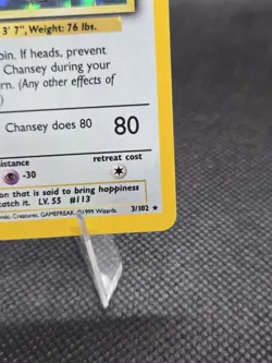 Chansey (Holo) 003/102 Pokemon Base Set Unlimited - MP - Image 5