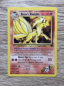 Pokemon Blaine's Ninetales Gym Challenge 21/132 Rare Card Unlimited MP - Image 1