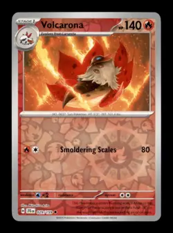 Sv09: Journey Together Pokemon TCG Volcarona Reverse Holo - Image 1