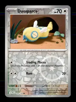 Dunsparce 120/159 Common Journey Together Pokemon Reverse Holo Near Mint - Image 1