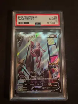 PSA 10 FRESH CERT Mewtwo V (Alternate Full Art) 072/078 Pokemon GO Holo - Image 3