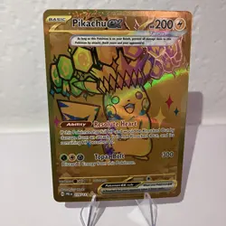Pack Fresh Pokemon Prismatic Evolutions Pikachu ex 179/131 Hyper Rare Gold NM - Image 2