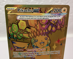 Pack Fresh Pokemon Prismatic Evolutions Pikachu ex 179/131 Hyper Rare Gold NM - Image 3