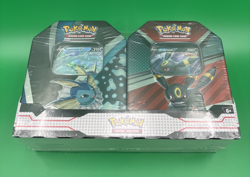 Pokemon TCG V Heroes Bundle Tins: 2-Pack of Vaporeon & Umbreon Sealed New - Image 1