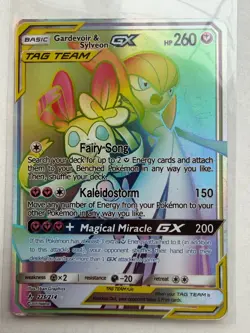 Pokemon Gardevoir & Sylveon GX 225/214 Unbroken Bonds Secret Rare Holo 2019 LP - Image 2