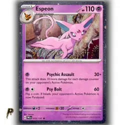 Pokemon Prismatic Evolutions Cosmos Holo Espeon 033/131 Promo Card NM - Image 1