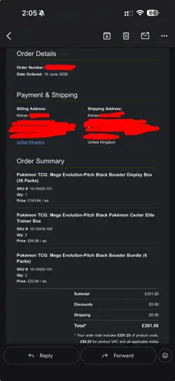 PRESALE Pitch Black Pokemon Center Bundle 1x Booster Box, 1x Bundles, 1x PC ETB - Image 2