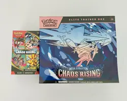 POKEMON TCG Chaos Rising Elite Trainer Box ETB + Booster Bundle Mega Evolution - Image 1
