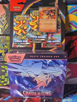 Pokemon TCG Chaos Rising Bundle ETB & Triple Blister New - Image 1