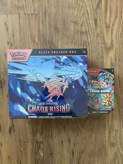 ⁠Pokemon TCG Mega Evolution Chaos Rising ETB + Booster Bundle Sealed Brand New⁠ - Image 1