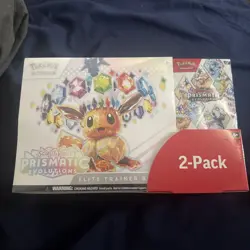✨ Pokemon TCG Prismatic Evolutions – Costco 2 Pack (ETB + Booster Bundle) –New ✅ - Image 1