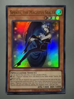 YUGIOH SPENTA THE MAGISTUS SEALER ASIA ENGLISH CR11-AE081 ULTRA RARE - Image 1