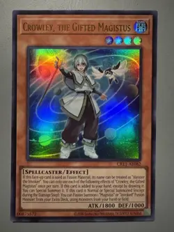 YUGIOH CROWLEY THE GIFTED MAGISTUS ASIA ENGLISH EDITION CR11-AE082 ULTRA RARE - Image 1