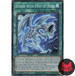 Yugioh Vision with Eyes of Blue BACH-EN050 Super Rare 1st Edition NM - Image 1