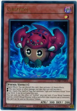 Yugioh Griffoh Ultra Rare CORI-EN004 Chaos Origins 1st Edition English - Image 1