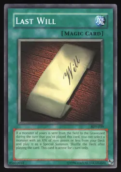 Last Will - SDY-039 - Common - Unlimited - Yugioh - Image 1
