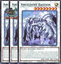 Yugioh! 3x Angelechy Bastion CORI-EN091 Common 1st Ed NM - Image 1