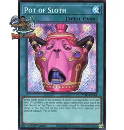 Yugioh! 1x Pot of Sloth CORI-EN061 Secret Rare 1st Ed NM - Image 1