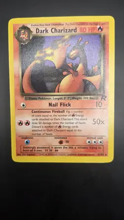 Dark Charizard 21/82 — Excellent/ LP — Team Rocket — Rare Vintage Pokemon Card - Image 2