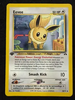 Pokemon Eevee 38/75 from Neo Discovery 1st Edition in HP+/MP- condition! - Image 1