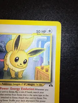 Pokemon Eevee 38/75 from Neo Discovery 1st Edition in HP+/MP- condition! - Image 4