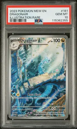 PSA 10 Dragonair 181/165 Pokemon Scarlet & Violet 151 Illustration Rare Gem Mint - Image 1
