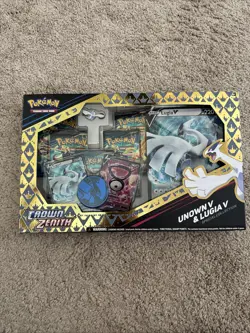 Pokemon TCG Crown Zenith Lugia v & Unown v Special Collection Box Sealed - Image 1