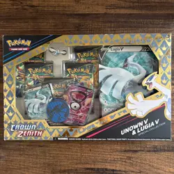 Pokemon TCG Crown Zenith Unown V & Lugia V Special Collection Box EN 2023 sealed - Image 1
