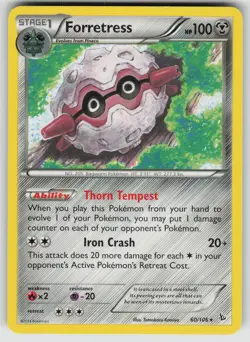 Forretress 60/106 Rare Flashfire Pokemon Heavily Played - Image 1
