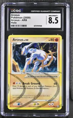 Pokemon Arceus Arceus AR8 Holo CGC 8.5 Nm/mint+ - Image 1