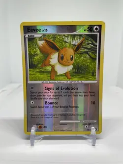 Pokemon TCG Eevee Lv.10 59/111 Reverse Holo - 2009 Rising Rivals - MP/HP - Image 1