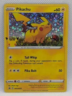 PIKACHU SWSH039 HOLO P SWORD & SHIELD PROMO POKEMON NEAR MINT PIKACHU - Image 1