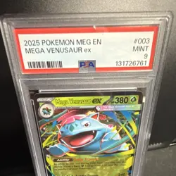 Pokemon TCG Mega Venusaur EX 003/132 Me01 Mega Evolution Holo Double Rare 380HP - Image 2