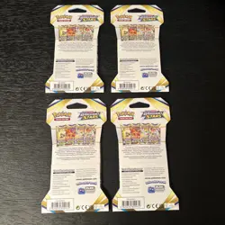 Brilliant Stars Sleeved Booster Pack Art Set (x4 SEALED Packs) Pokemon 2022 - Image 2